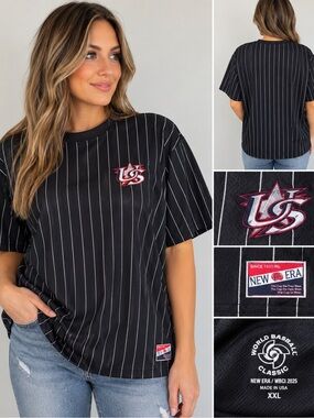 New Era USA World Baseball Classic 2026 Pinstripe T-Shirt XXL NWT